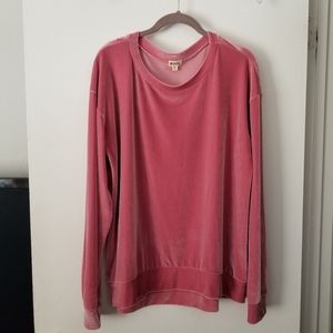 Ten Sixty Sherman XL Pink Velour Top